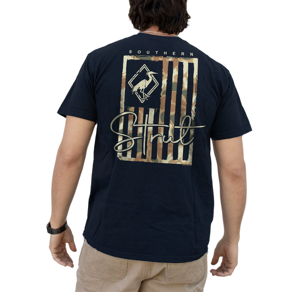 Camo American Flag Strut tee – Southern Strut