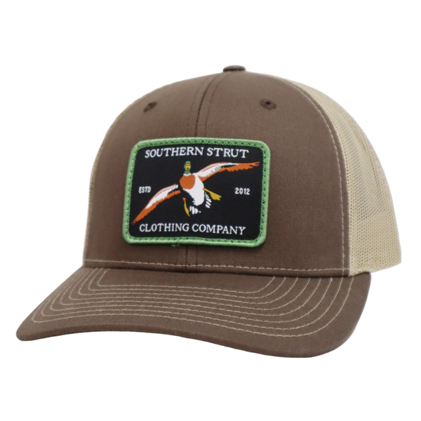 Mallard Duck Woven Patch Trucker Hat