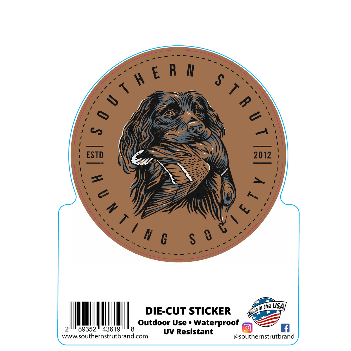 Boykin Circle Sticker Southern Strut Brand