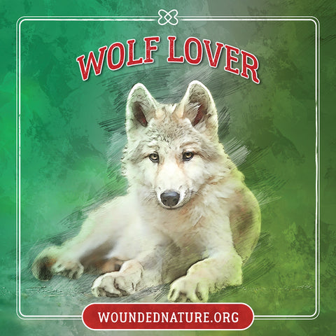 Wounded Nature Wolf Sticker