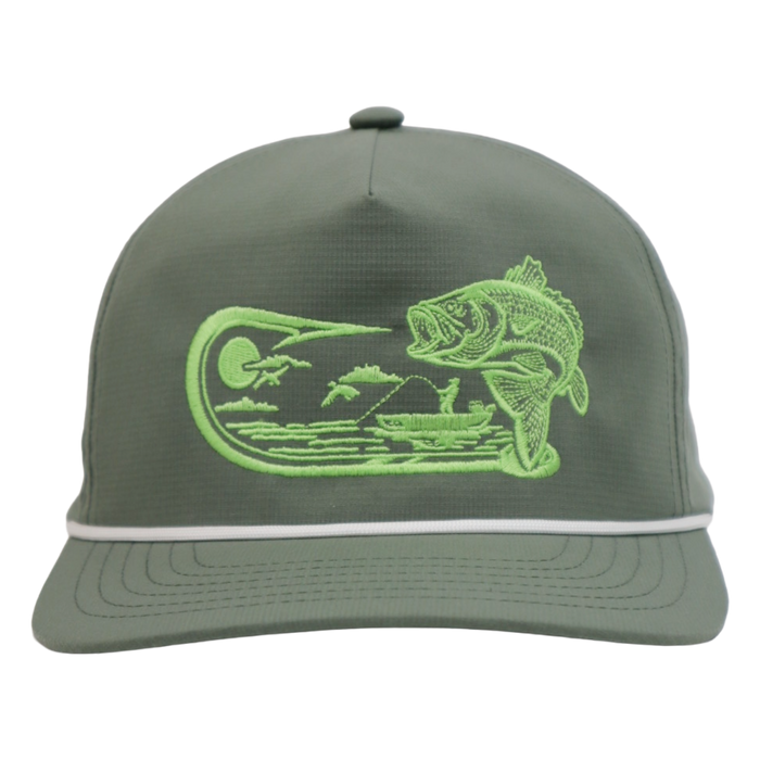 Bass Hook Embroidered Rope Hat