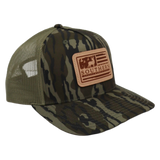 American flag deer patch trucker hat — Southern Strut