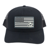 American flag rubber patch trucker hat — Southern Strut