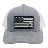 American flag rubber patch trucker hat — Southern Strut