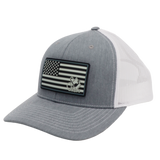 American flag rubber patch trucker hat — Southern Strut