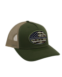 Camo Oval Patch Trucker Hat