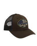 Camo Oval Patch Trucker Hat