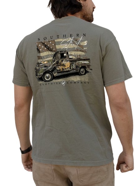 Camo Truck Long Sleeve Tee - Fern Green