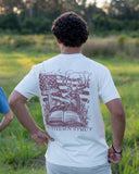 Red, White & Buck God & Country Tee