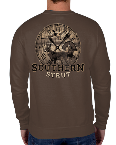 HUNTING AROUND THE CLOCK CREWNECK – All Season Grind Tee