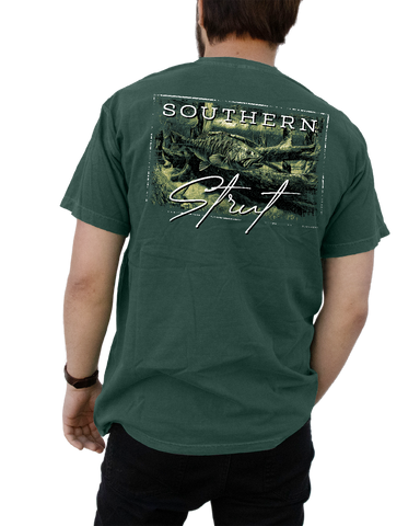 Largemouth Bass – Southern Strut Underwater Strike Tee