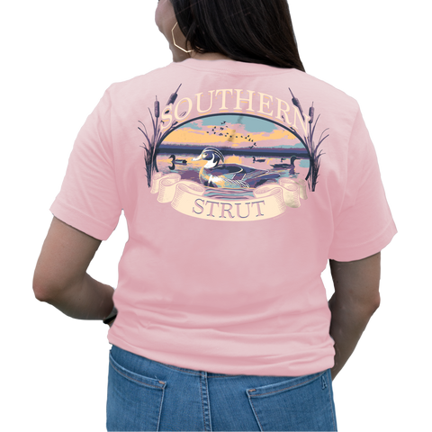 Decoy Sunrise Tee – Southern Strut Women's Waterfowl Scene Shirt