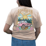 Jeep Sunrise Tee – Pink Jeep Adventure Shirt by Southern Strut