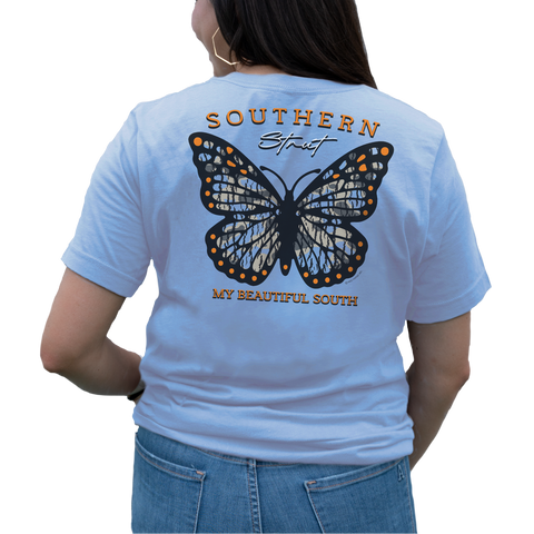 Camo Butterfly Tee – Southern Strut Women’s Graphic Shirt