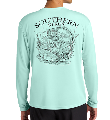 Bass & Redfish – Southern Strut Performance Fishing Shirt