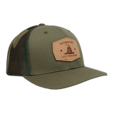 Gadsden Flag Leather Patch Trucker Hat