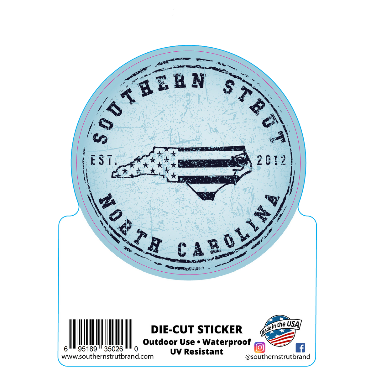 NC Circle Sticker – Southern Strut Brand