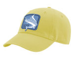 A yellow Southern Strut original hat it has a square marlin embroidered patch.