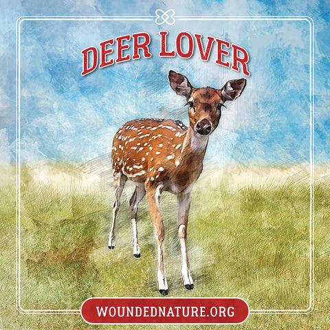 Wounded Nature Deer Sticker