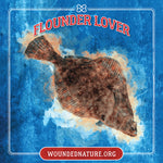 Wounded Nature Flounder Sticker