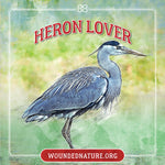 Wounded Nature Heron Sticker